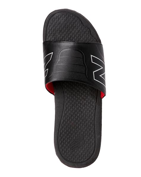 New Balance Black Red Pro Slide Sandals For Men Lyst