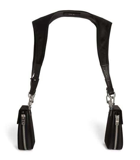 AMIRI Black Leather Harness Bag Harrods UK