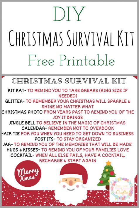 Diy Christmas Survival Kit With Free Printable