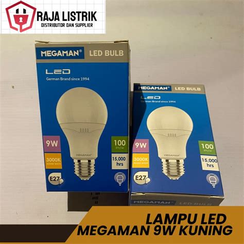 Jual Lampu LED BULB Megaman Bohlam Lampu 9 Watt Kuning Shopee Indonesia