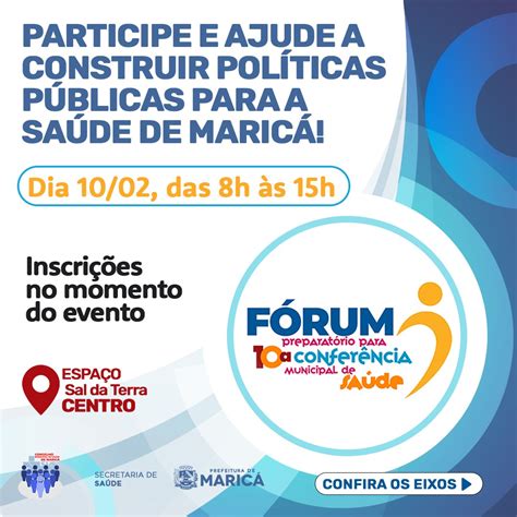 Maricá Convoca A População Para O Fórum Preparatório Da 10ª Conferência