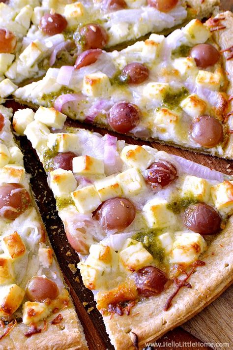 Grape Feta And Pesto Pizza Hello Little Home