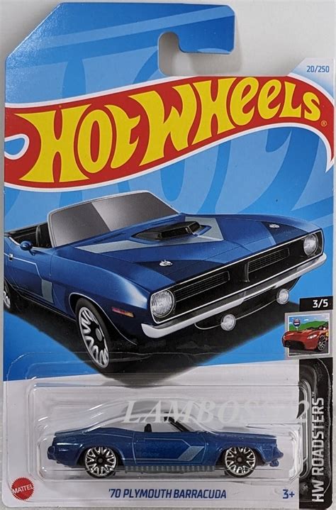 未使用2024 020 ホットウィール 70 Plymouth Barracuda 70 プリマス バラクーダ Hot Wheels HW Roadsters 3 5 Blue NEW