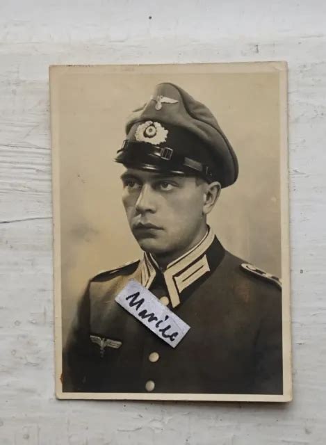 FOTO ALT WK2 Portrait Passbild 1942 Wehrmacht Offizier Jung