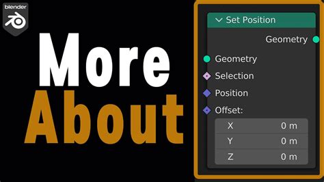 Set Position Node In More Detail Geometry Nodes Blender Youtube