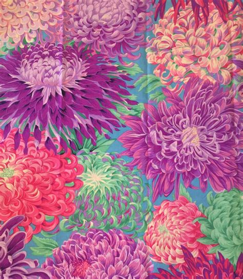 Half Yard Kaffe Fassett Philip Jacobs Japanese Chrysanthemum Etsy