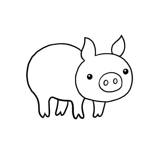 Premium Vector | Pig cartoon animal cute kawaii doodle coloring page ...