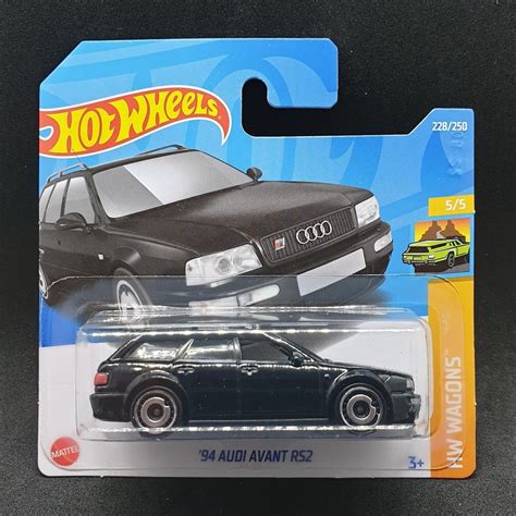 Hot Wheels 1994 Audi Avant RS 2 Black HW Wagons Perfect Birthday Gift Rare Miniature Collectable