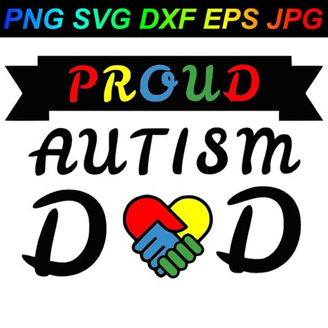 Proud Autism Dad Png Svg Dxf Eps  Etsy