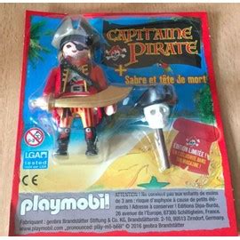 Playmobil Capitaine Pirate sabre et tête de mort Rakuten