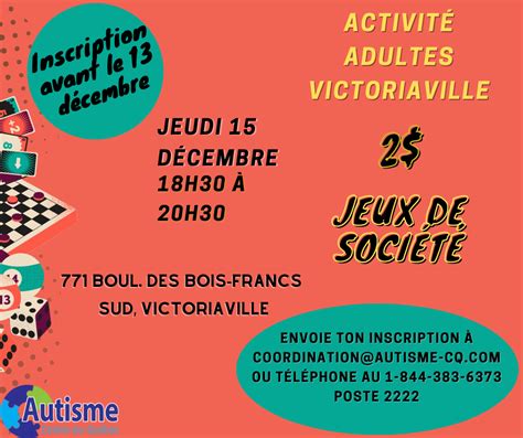 Victoriaville Activit Adultes Autistes H H Autisme Centre