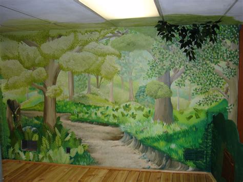 Enchanted Forest Wall Murals Painted Mural Wall Art Mural Painting