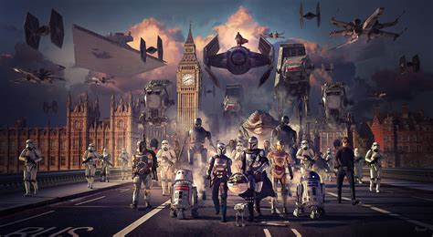 4K Star Wars Character in London Illustration Wallpaper, HD Artist 4K