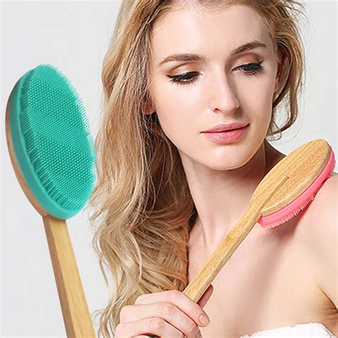 Rhs Body Brush For Dry Skin Brushing Back Scrubber For Skin Exfoliating