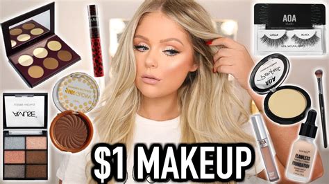 FULL FACE OF DOLLAR STORE MAKEUP DOLLAR STORE MAKEUP CHALLENGE YouTube