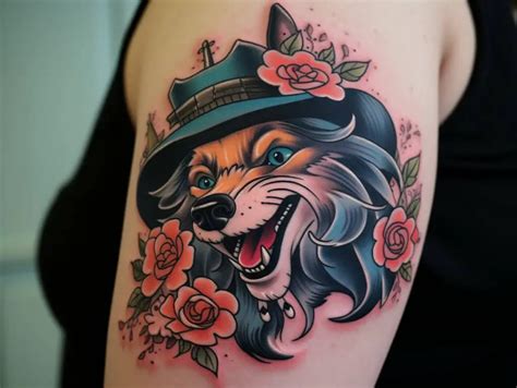 Cartoon Wolf Tattoo Designs Ideas For Men And Women