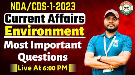 Nda Cds Most Important Questions Environment Class