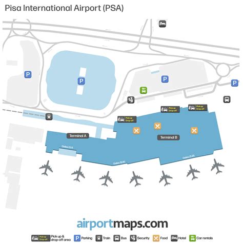 Map of Pisa International Airport (PSA) – Terminal Map | Airportmaps.com