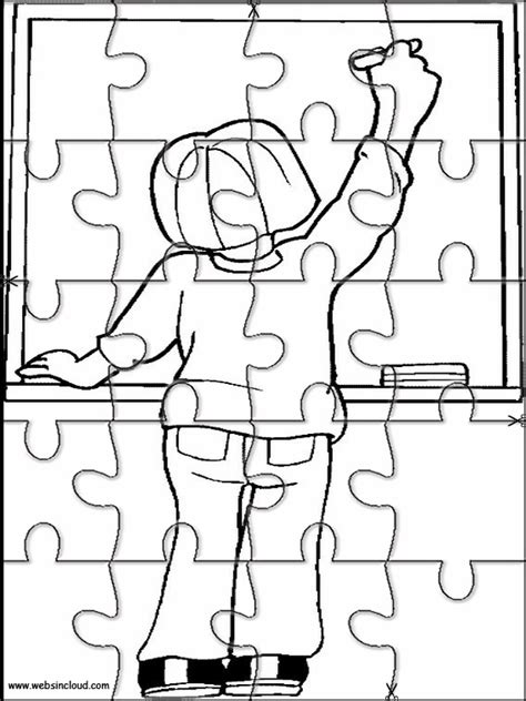 Puzzles Recortables para Imprimir para Niños Escuela 25