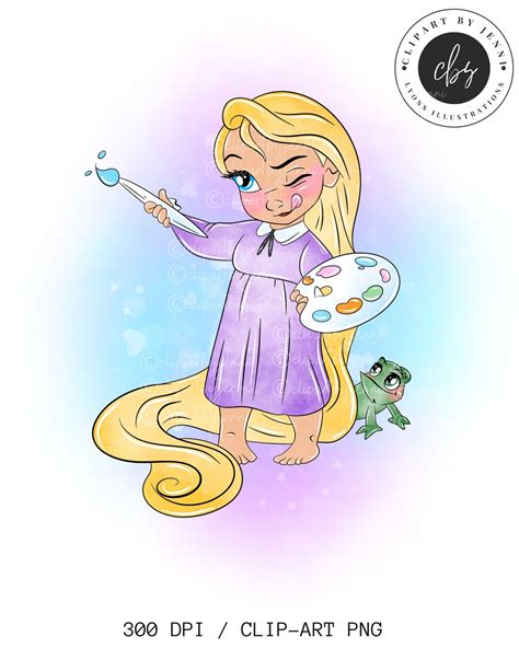 Watercolour Rapunzel Tangled Clipart Tangled Movie Png Printable