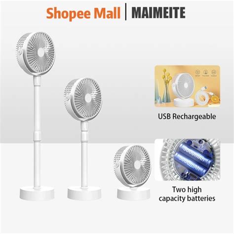 Maimeite Rechargeable Electric Fan 20 Oras Na Buhay Ng Baterya Maaaring