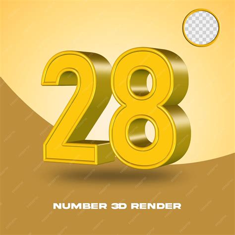 Premium PSD | Number 3d render