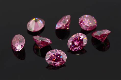 Gigajewe Moissanite Hand Cutting Oval Red Pink Color Vvs Premium Gems