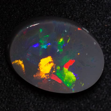 2.65 ct black opal 12.3x9.3x3mm - Black Opal Direct