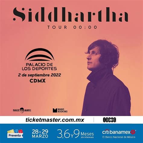 Siddhartha En El Palacio De Los Deportes 2022 Precios De Boletos Y Fechas Sonica