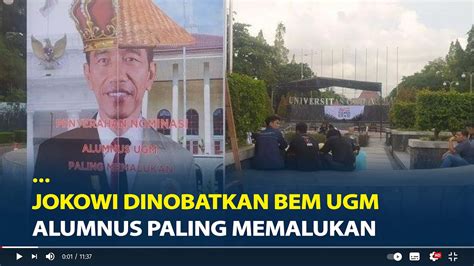 Viral Presiden Jokowi Dinobatkan Bem Ugm Alumnus Paling Memalukan