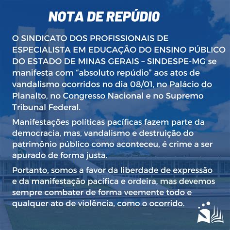 Nota De Repúdio Atos De Vandalismo Ocorridos No Dia 08012023 Em