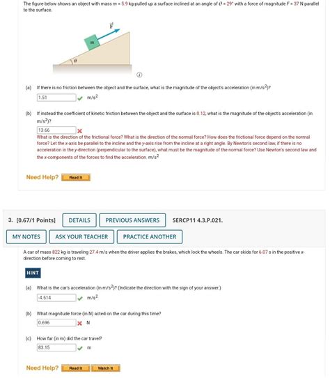 Solved The Figure Below Shows An Object With Mass M Kg Chegg