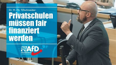 Dr Hans Thomas Tillschneider Privatschulen müssen fair finanziert