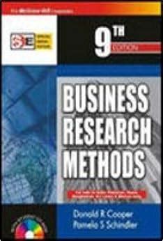 Business Research Methods Amazon Co Uk Donald R Cooper Pamela S