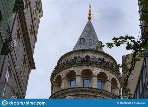 Istanbul Turkey December Galata Tower In The Foggy Morning