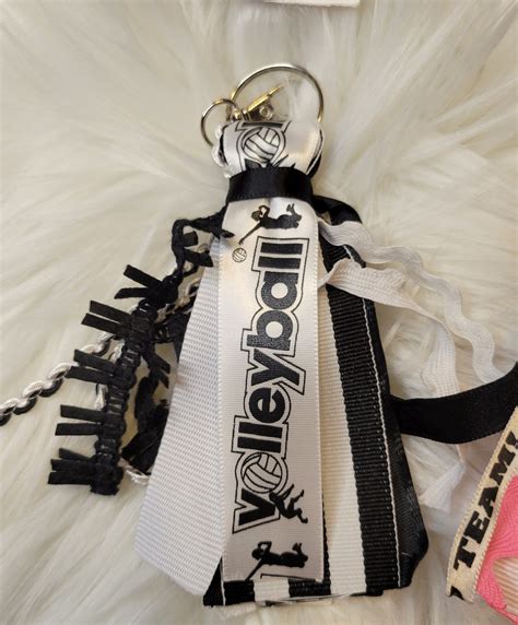 Cheer Keychains Bag Clips Zipper Pulls Keychains Cheer Moms Ribbon