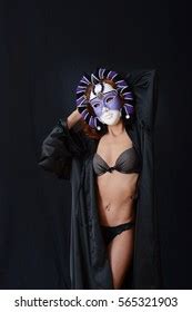Sexy Girl Erotic Lingerie Venetian Mask Stock Photo Shutterstock
