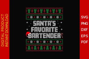 Santa S Favorite Bartender Christmas Svg Graphic By Creative Design