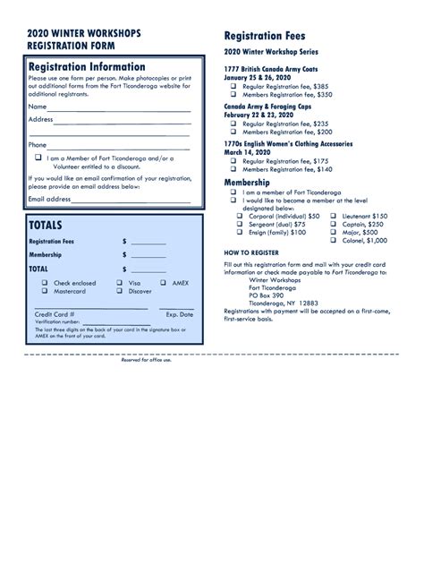 Fillable Online Free Sample Workshop Registration Forms In Wordpdf