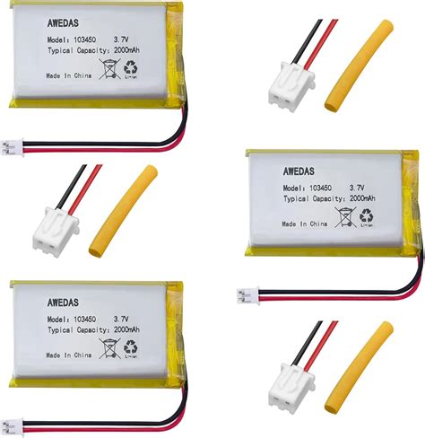 Amazon AWEDAS 3 Pack 103450 Battery 103450 Lipo Battery 103450 3