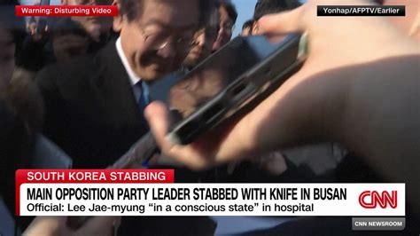 South Korean Opposition Leader Stabbed In Neck Cnn