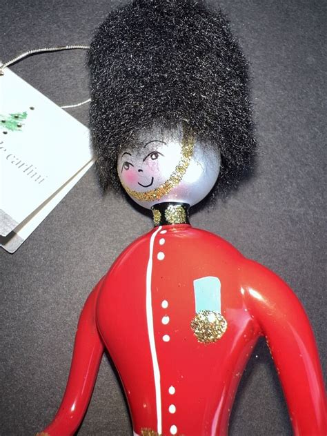 New 8” Soffieria De Carlini London Soldier Blown Glass Christmas Ornament Italy Ebay