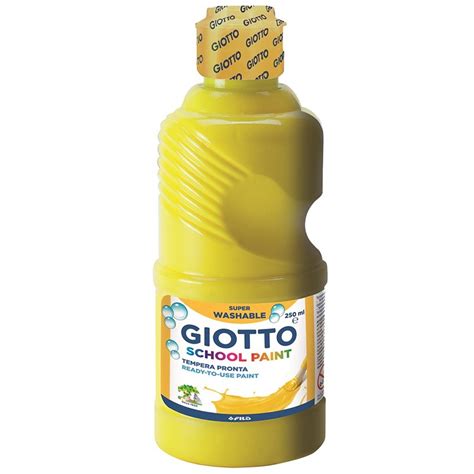 Flacon 250 Ml School Gouache Giotto Jaune Boutique BCD JEUX