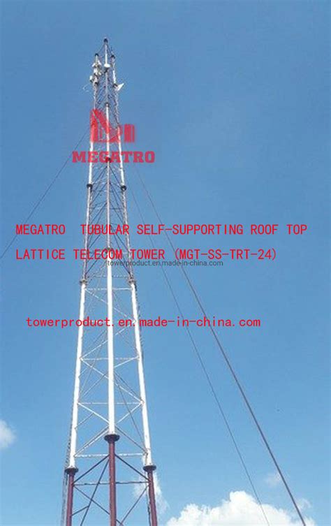 Megatro Tubular Self Supporting Roof Top Lattice Telecom Tower Mgt Ss