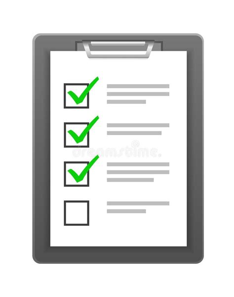 Checklist On Clipboard Stock Vector Illustration Of Document 30282544