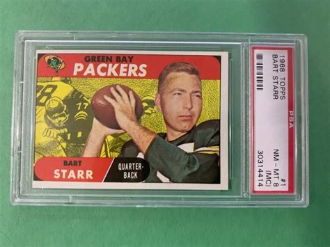 1968 Topps Bart Starr 1 Green Bay Packers PSA 8 MC EBay