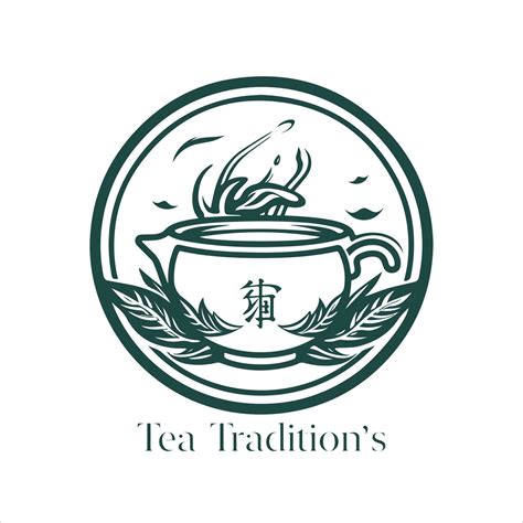 Illustration Of Herbal Traditional Tea Tea Cup Tea Leaves Oriental