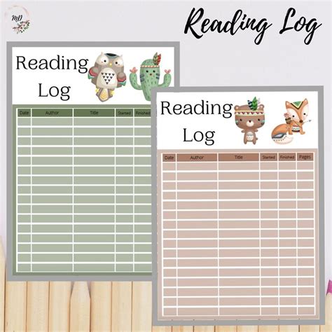 Printable digital download, Student and school reading record and log ...