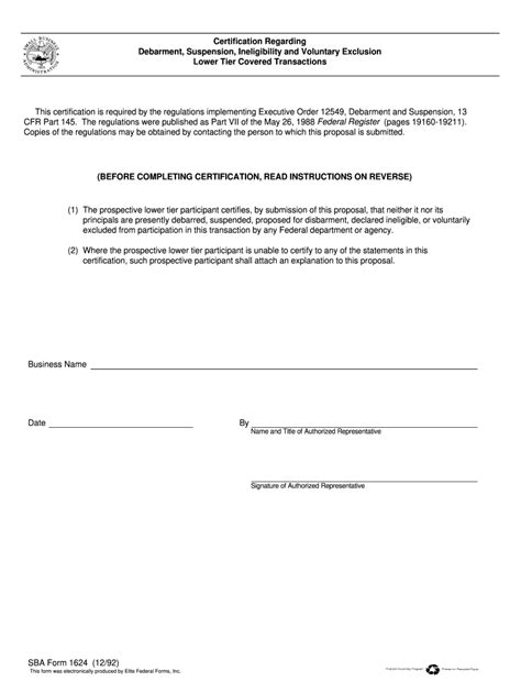 Debarment Certification Template Fill Online Printable Fillable