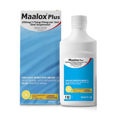 Maalox Plus Suspension 250ml X 1 Country Medical Pharmacy